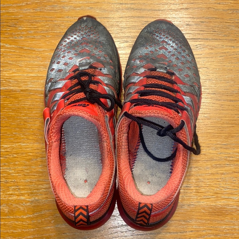 Nike Red and Gray Athletic Shoes
